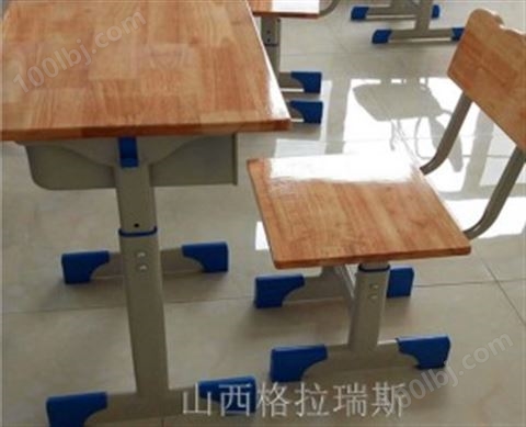 太原木纹色课桌椅