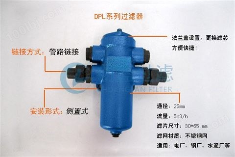 DPL-25单筒网片式油滤器